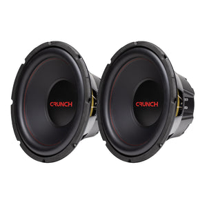 Crunch CRW12D4 12 Inch MAX 4 Ohm Dual Voice Coil Car Subwoofer Speakers (2 Pack) - TRAPSKI