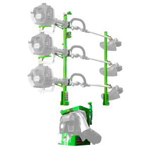 Green Touch Industries 3 Position Line Trimmer Rack & Backpack Leaf Blower Rack