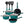 NutriChef 11 Piece Nonstick Elegant Lines Pattern Kitchen Cookware Set, Teal - TRAPSKI