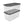Sterilite 200 Quart Clear Stackable Latching Storage Box Container, Grey, 3 Pack