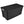 Sterilite 50 Gal Rugged Industrial Stackable Storage Tote w/ Lid, Black, 12 Pack