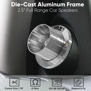 Pyle Pro Coil Titanium Dome Crossover Sound Tweeter for Car Component Stereo