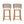 Outdoor Acacia Wood Bar Stools (Set of 2)