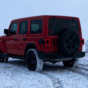 AMERICAN MODIFIED Smoked Tunnel Tail Lights Compatible w/ 2018-2023 Wrangler JL