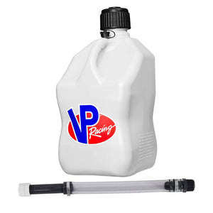 VP Racing 5.5 Gal Motorsport Racing Liquid Container Utility Jug, White (8 Pack)