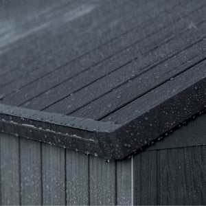 Keter Darwin 6 Foot x 8 Foot Outdoor Garden Tool Storage Shed w/Window, Graphite