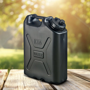 Scepter 5 Gallon 20 Liter Heavy Duty Military Style HDPE Water Container, Black