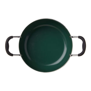 Gibson Hummington Non-Stick Ceramic 5-Quart Dutch Oven with Lid, Grey and Green