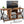 Fabato Wood 55 Inch TV Stand & Entertainment Center w/ 4 Socket Plug-In Station