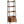 Fabato 4 Tier Display Bookcase with Ladder Shelves and Metal Frame, Rustic Brown