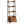 Fabato 4 Tier Display Bookcase with Ladder Shelves and Metal Frame, Rustic Brown