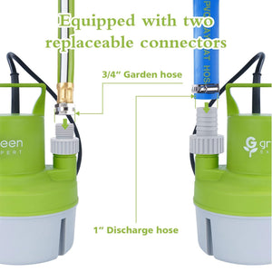 G green EXPERT 0.17 HP Submersible Utility Pump for Household Water Removal