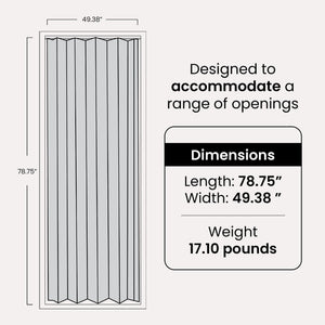 LTL Home Products EL4880S Spectrum Elite Vinyl Accordion Door, Elite Silver