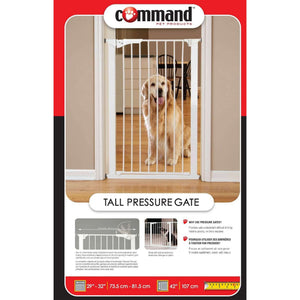 Command Pet Products PG5142 Tall Pressure Gate for Pets, 42 x 32 Inches, White - TRAPSKI