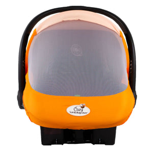 CozyBaby Lightweight Mesh Summer Sun Infant Carrier Cover, Orange Mango