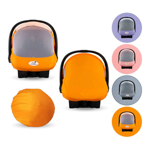 CozyBaby Lightweight Mesh Summer Sun and Bug Infant Carrier Cover, Orange Mango - TRAPSKI