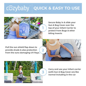 CozyBaby Lightweight Mesh Summer Sun and Bug Infant Carrier Cover, Orange Mango - TRAPSKI