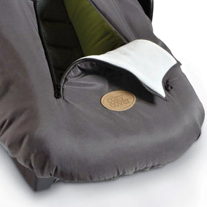 CozyBaby Original Infant Car Seat Cover w/ Dual Zippers & Elastic Edge, Charcoal