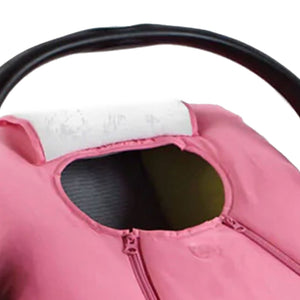 CozyBaby Original Infant Car Seat Cover with Dual Zippers and Elastic Edge, Pink