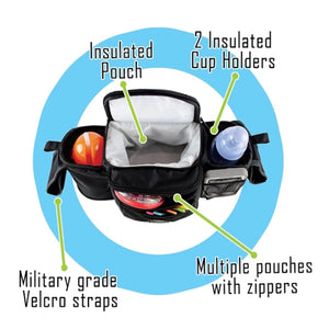 Cozy Cover CozyBaby Stroller Organizer Insulated Storage Caddy Basket, Black