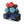 HolaHatha 2, 3, & 5 Lb Neoprene Dumbbell Free Hand Weight Set w/ Rack, Red/Blue
