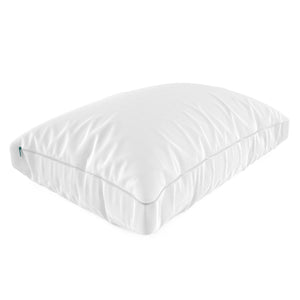 Sleepgram Bed Support Sleeping Pillow with Microfiber Cover, Queen Size, White