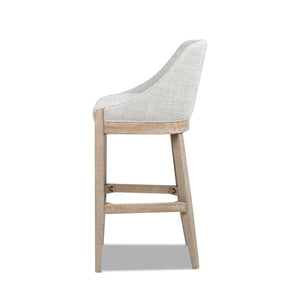 Newport 30.5" Coastal Curved Back Upholstered Barstool