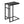 Accent Table, C-Shaped, Modern Design - Black