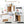 JOMEED Folding Dining Kitchen Table with Drawer and 2-Layer Storage Shelf, White