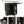 JOMEED Folding Dining Kitchen Table with Drawer and 2-Layer Storage Shelf, Black