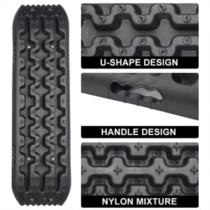 RUGCEL WINCH Quick Recovery Emergency 4 Wheel Drive Tire Traction Boards, Black