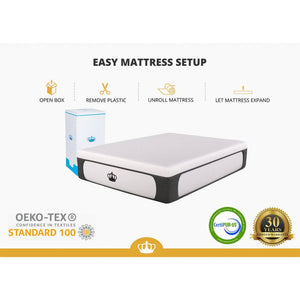 Dynasty Mattress 14.5 Inch CoolBreeze Plush Gel Memory Foam Mattress Bed, Twin XL Size