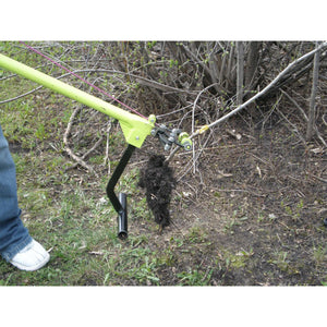 Brush Grubber Heavy Duty 4 Foot Steel Handled Shallow Root Lifting Tool, Green