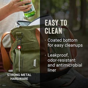 Coleman Banyan Series 30 Can Padded Soft Sided Can Soft Cooler Tote Bag, Olive