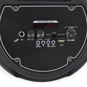 Pyle Portable Bluetooth Rechargeable Versatile Karaoke System w/ Wireless Mics - TRAPSKI