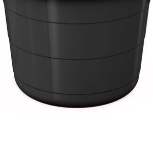 Life Story 17 Gal Flexible Plastic Storage Bucket w/ Rope Handles, Black, 8 Pack