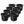 Life Story 17 Gal Flexible Plastic Storage Bucket w/ Rope Handles, Black, 8 Pack