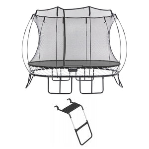 Springfree Trampoline Kids Oval 8 x 11Ft Trampoline & FlexrStep V2 Safety Ladder