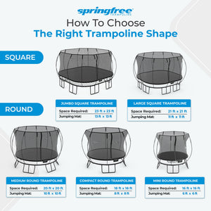 Springfree Trampoline Kids Oval 8 x 11Ft Trampoline & FlexrStep V2 Safety Ladder