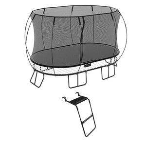 Springfree Trampoline Kids Oval 8 x 11Ft Trampoline & FlexrStep V2 Safety Ladder