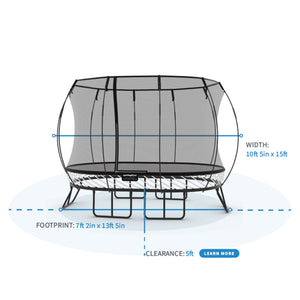 Springfree Trampoline Oval 8 x 13Ft Trampoline & FlexrStep V2 Safety Ladder