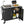 Outdoor Grill Table With Sink, Grill Cart With Sink And Cabinet With Wheels - Black / Silver
