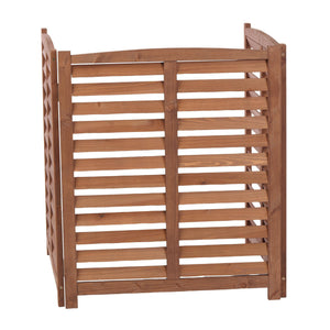 3 Panel Outdoor Wooden Air Conditioner Fence