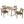 U_Style Multi-Person Outdoor Acacia Wood Dining Table and Chair Set