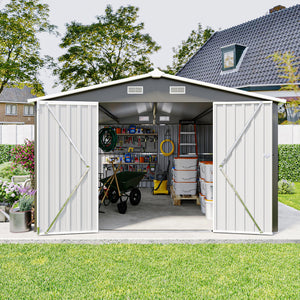 Campcraft Outdoor Storage Shed 10x14 FT with 3 Lockable Doors