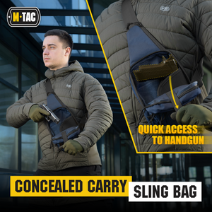 M-Tac Tactical Bag Shoulder Chest Pack with Sling & Loop Panel