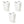 Gracious Living Easy Carry Flex 87 L Plastic Laundry Hamper, White (3 Pack)