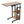 C-Shape Mobile Snack End Table with Storage Shelves