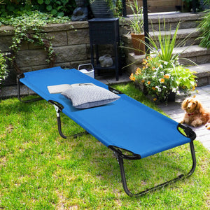 Outdoor Folding Camping Bed for Sleeping Hiking Travel-Black