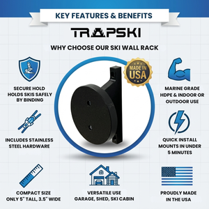 Wall Ski Racks | Binding Wall Hanging Rack | Made in USA